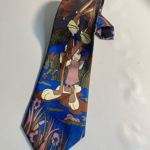 Gold city looney tunes vintage bug bunny neck tie